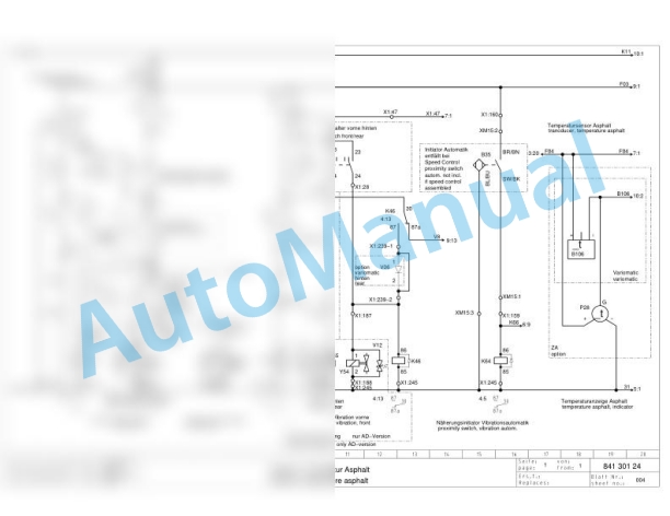 Bomag BW 144 AD-2 Tandem Vibratory Rollers Electric, Hydraulic Schematics Diagram 101810021094 - 101810029999-2