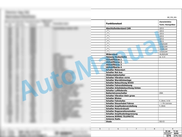 Bomag BW 145 D-5 Single Drum Vibratory Rollers Electric, Hydraulic Schematics Diagram 101587371001 - 101587371003-3