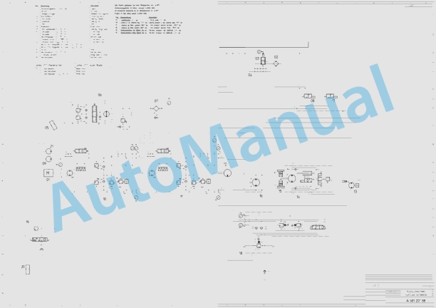 Bomag BW 145 PDH-3 Single Drum Vibratory Rollers Electric, Hydraulic Schematics Diagram 101581301001 - 101581301008