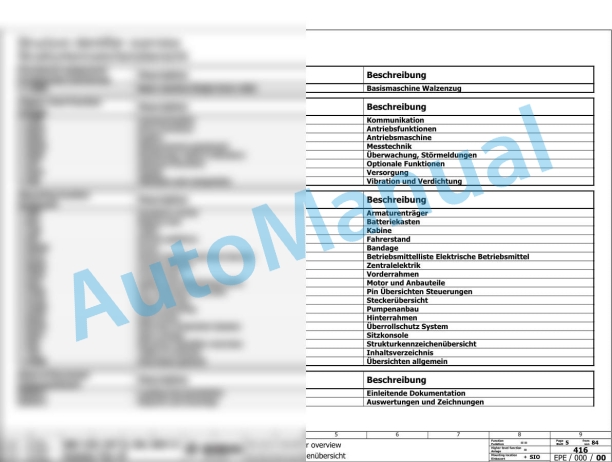 Bomag BW 145 PDH-5 Single Drum Vibratory Rollers Electric, Hydraulic Schematics Diagram 101586021001 - 101586029999-2