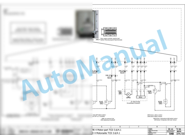 Bomag BW 151 AD-5 AM Tandem Vibratory Rollers Electric, Hydraulic Schematics Diagram 101921031001 - 101921031052-3