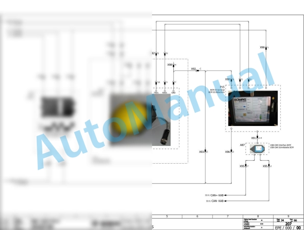 Bomag BW 154 ACP-4 AM Combination Rollers Electric, Hydraulic Schematics Diagram 101870821001 - 101870821006-2