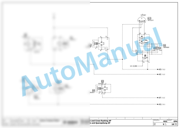 Bomag BW 154 ACP-5 AM Combination Rollers Electric, Hydraulic Schematics Diagram 101871121001 - 101871129999-2