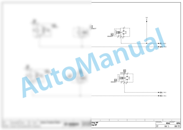 Bomag BW 154 ACP-5 Combination Rollers Electric, Hydraulic Schematics Diagram 101871131001 - 101871139999-2