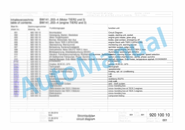 Bomag BW 161 AC-4 Combination Rollers Electric, Hydraulic Schematics Diagram 961920921001 - 961920929999