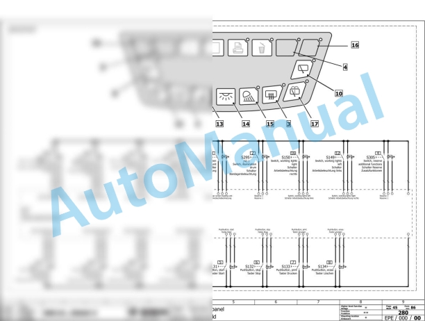 Bomag BW 161 AC-5 PB Combination Rollers Electric, Hydraulic Schematics Diagram 101921461001 - 101921461013-2