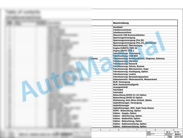 Bomag BW 161 AD-50 AM Tandem Vibratory Rollers Electric, Hydraulic Schematics Diagram 101921151001 - 101921159999-2