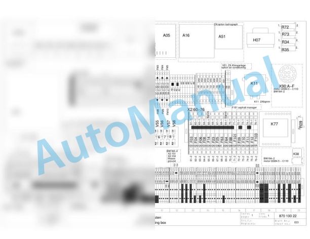 Bomag BW 170 AD-2 AM Tandem Vibratory Rollers Electric, Hydraulic Schematics Diagram 101870131001 - 101870131021-2