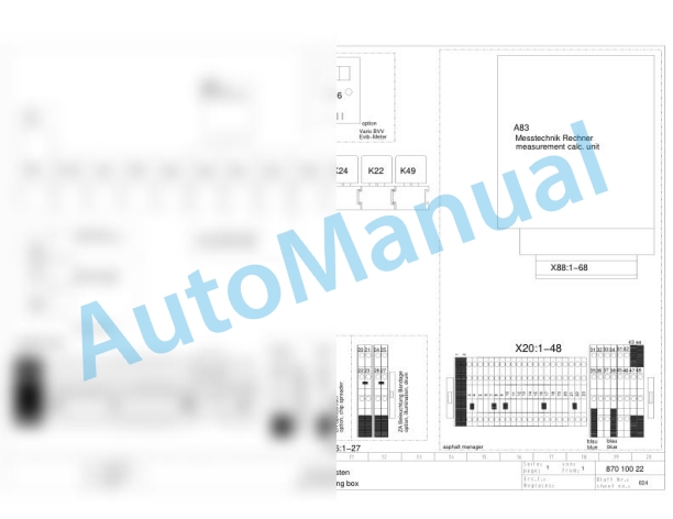 Bomag BW 174 AC-2 Combination Rollers Electric, Hydraulic Schematics Diagram 101870431002 - 101870431029-2