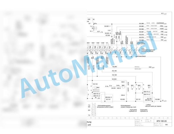 Bomag BW 174 AC-2 Combination Rollers Electric, Hydraulic Schematics Diagram 101870431002 - 101870431029-3