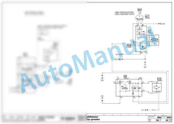 Bomag BW 174 ACP-4v AM Hybrid Combination Rollers Electric, Hydraulic Schematics Diagram 101870391001 - 101870399999-2