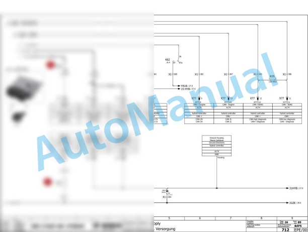 Bomag BW 174 ACP-4v AM Hybrid Combination Rollers Electric, Hydraulic Schematics Diagram 101870391001 - 101870399999-3