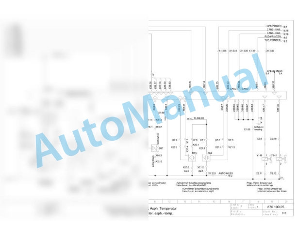 Bomag BW 174 ACP Combination Rollers Electric, Hydraulic Schematics Diagram 101870441001 - 101870441015-2