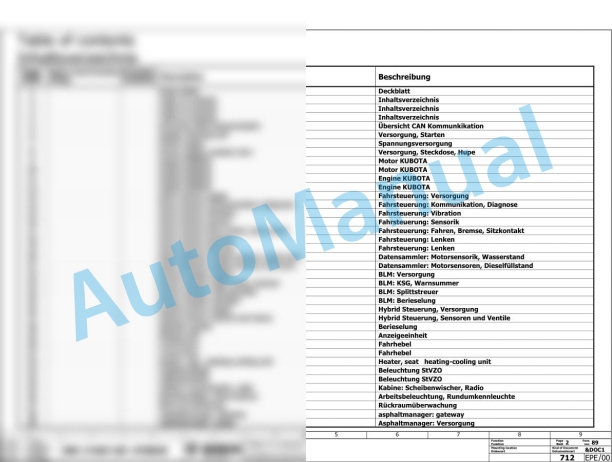 Bomag BW 174 AP-4 AM Hybrid Tandem Vibratory Rollers Electric Schematics Diagram 101870381001 - 101870389999-2