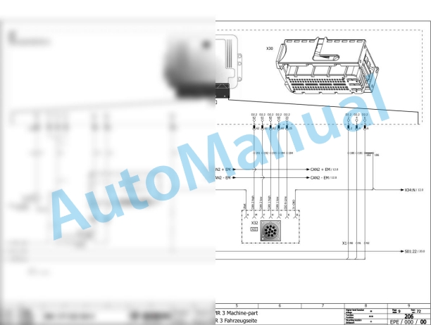 Bomag BW 177 DH-4 TCD Single Drum Vibratory Rollers Electric Schematics Diagram 101583321001 - 101583321138-3