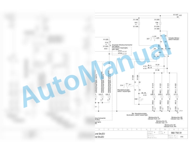 Bomag BW 177 PDH-40 Single Drum Vibratory Rollers Electric Schematics Diagram 901582281002 - 901582289999-2