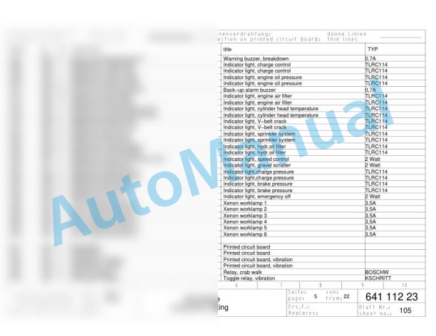 Bomag BW 202 AD-2 Tandem Vibratory Rollers Electric, Hydraulic Schematics Diagram 101640121141 - 101640121173-2