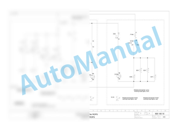 Bomag BW 203 SL-4 Tandem Vibratory Rollers Electric Schematics Diagram 861920341001 - 861920341095-2
