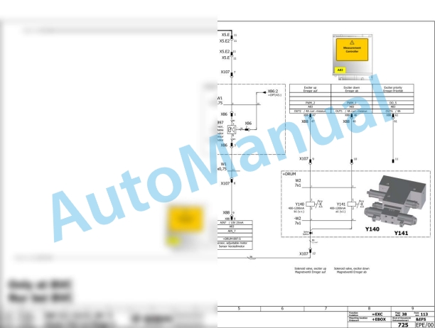 Bomag BW 211 D-5 Single Drum Vibratory Rollers Electric, Hydraulic Schematics Diagram 101587121001 - 101587129999-3