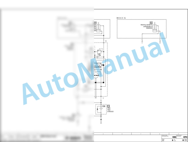 Bomag BW 211 D-5 SL Single Drum Vibratory Rollers Electric Schematics Diagram 101584501001 - 101584509999-3