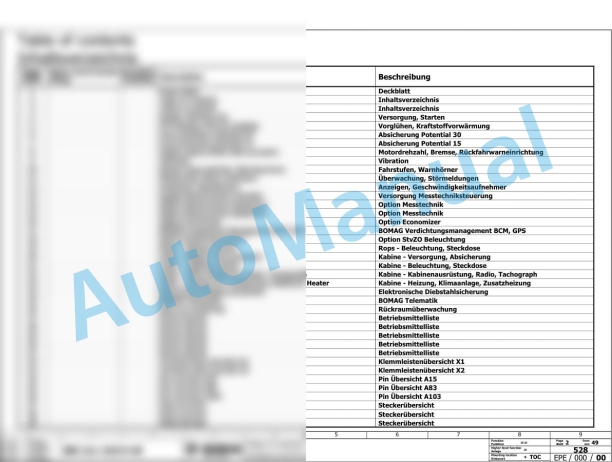 Bomag BW 211 DE-40 Single Drum Vibratory Rollers Electric, Hydraulic Schematics Diagram 101583451033 - 101583451062-2