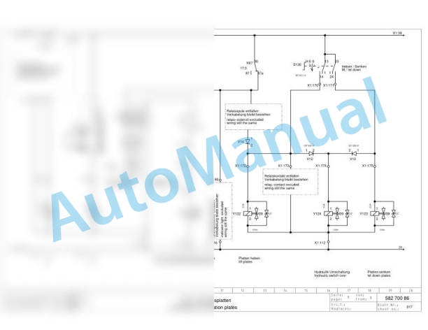 Bomag BW 213 D-3 Single Drum Vibratory Rollers Electric, Hydraulic Schematics Diagram 101580291135 - 101580299999-2