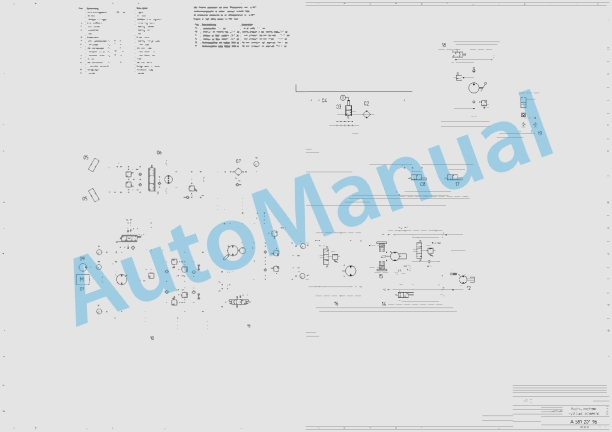Bomag BW 213 D-3 Single Drum Vibratory Rollers Electric, Hydraulic Schematics Diagram 101581421001 - 101581421214