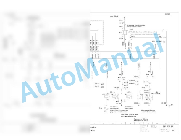 Bomag BW 213 DH-4 -PLATTEN Single Drum Vibratory Rollers Electric, Hydraulic Schematics Diagram 101583371001 - 101583371047-3