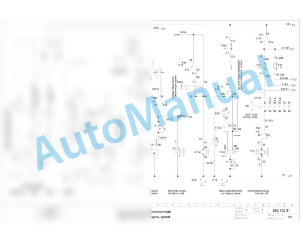 Bomag BW 213 DH-40 Single Drum Vibratory Rollers Electric Schematics Diagram 901582561002 - 901582569999-3