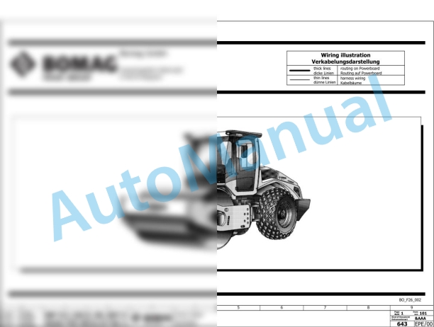 Bomag BW 213 DH-5 TIER 3 Single Drum Vibratory Rollers Electric, Hydraulic Schematics Diagram 101586721001 - 101586729999-2