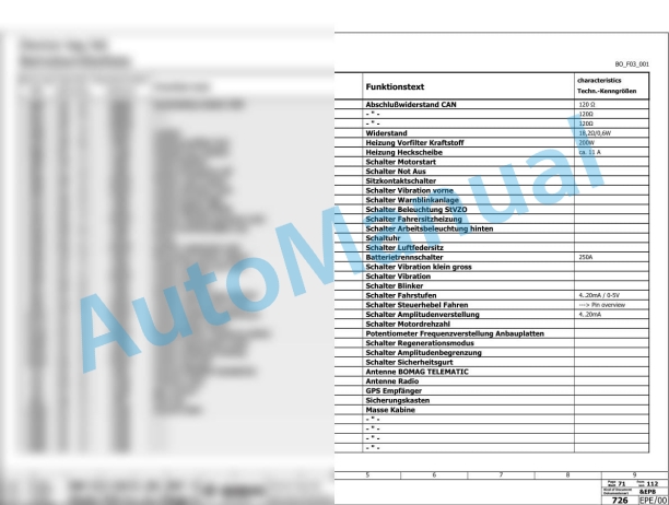 Bomag BW 213 DH-P-5 Single Drum Vibratory Rollers Electric, Hydraulic Schematics Diagram 101586891001 - 101586899999-3