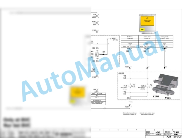 Bomag BW 213 PD-5 Single Drum Vibratory Rollers Electric, Hydraulic Schematics Diagram 101587591001 - 101587599999-3