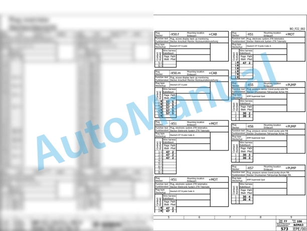 Bomag BW 214 D-5 Single Drum Vibratory Rollers Electric, Hydraulic Schematics Diagram 101586241001 - 101586249999-3