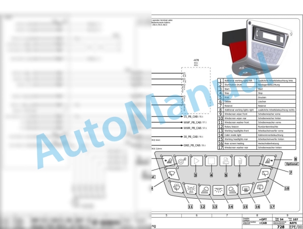 Bomag BW 214 DH-5 Single Drum Vibratory Rollers Electric Schematics Diagram 101587641001 - 101587649999-2