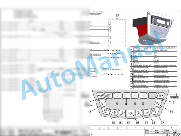 Bomag BW 215 D-5 SL Single Drum Vibratory Rollers Electric, Hydraulic Schematics Diagram 961584451001 - 961584459999-2