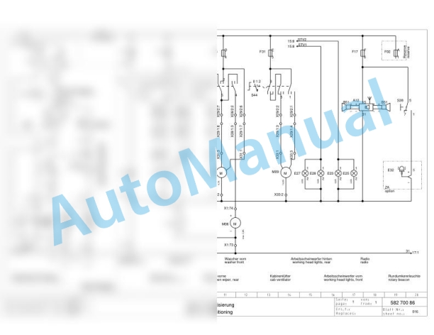 Bomag BW 216 D-3 Single Drum Vibratory Rollers Electric Schematics Diagram 101580401099 - 101580401154-2