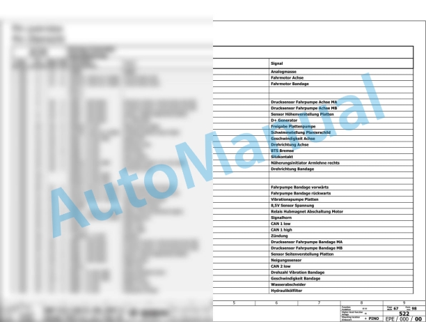 Bomag BW 216 D-5 Single Drum Vibratory Rollers Electric, Hydraulic Schematics Diagram 101586251001 - 101586259999-2