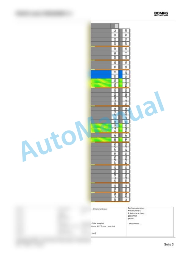 Bomag BW 216 DH-4 Single Drum Vibratory Rollers Electric, Hydraulic Schematics Diagram 101582641001 - 101582641165-3