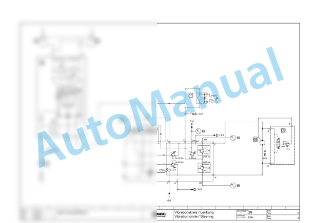Bomag BW 216 DH-4i Single Drum Vibratory Rollers Hydraulic Schematics Diagram 101585371001 - 101585371028-2