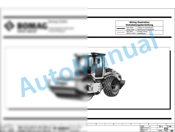 Bomag BW 216 PDH-5 Single Drum Vibratory Rollers Electric, Hydraulic Schematics Diagram 101586301001 - 101586301007-3