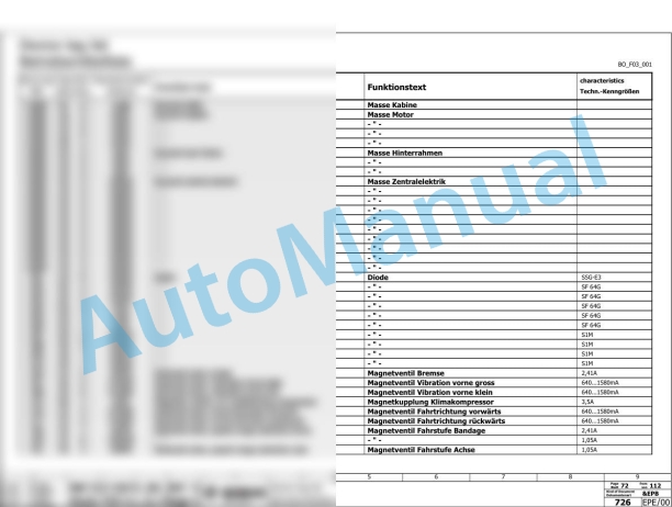 Bomag BW 219 PD-5 Single Drum Vibratory Rollers Electric, Hydraulic Schematics Diagram 101586961001 - 101586969999-3