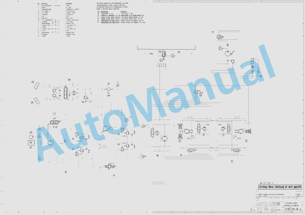 Bomag BW 225 PD-3 Single Drum Vibratory Rollers Electric, Hydraulic Schematics Diagram 101580611008 - 101580611108