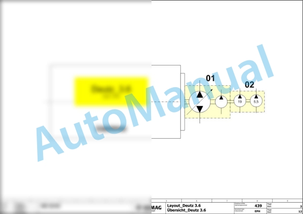 Bomag BW 28 RH Rubber Tyred Rollers Electric, Hydraulic Schematics Diagram 101538401001 - 101538409999-3