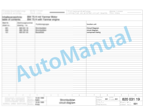 Bomag BW 75 H Walk Behind Double Drum Vibratory Roller Electric, Hydraulic Schematics Diagram 101100811096 - 101100812127