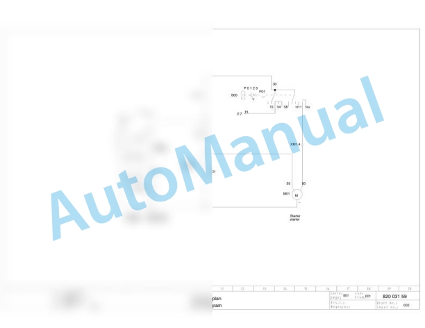Bomag BW 75 H Walk Behind Double Drum Vibratory Roller Electric Schematics Diagram 961834581001 - 961834589999-2