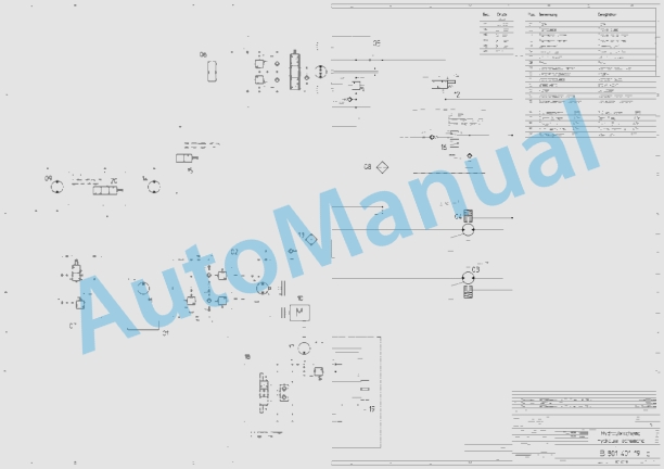 Bomag BW 90 AD-2 Tandem Vibratory Rollers Electric, Hydraulic Schematics Diagram 101460541001 - 101460541040