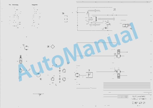 Bomag BW 900-2 Tandem Vibratory Rollers Electric, Hydraulic Schematics Diagram 861800021300 - 861800021587
