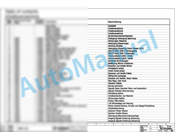 Bomag MPH 125 Soil Stabilizer - Asphalt Recycler Electric, Hydraulic, Pneumatic Schematics Diagram 101590211002 - 101590211030-2