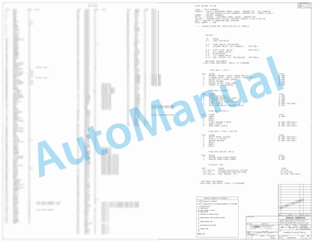 Bomag MPH 364-2 Soil Stabilizer - Asphalt Recycler Electric, Hydraulic Schematics Diagram 101596011001 - 101596011030-2