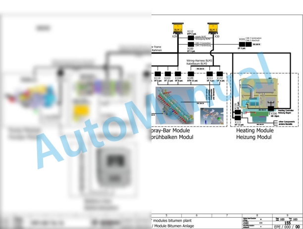 Bomag MPH 600 Soil Stabilizer - Asphalt Recycler Electric, Hydraulic, Pneumatic Schematics Diagram 101590301001 - 101590301023-2